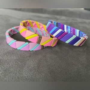 Roxanne assoulin - set of 3 enamel bracelets